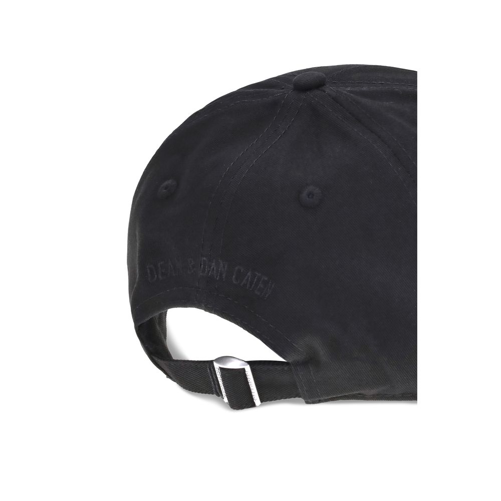 Casquette en coton noir Dsquared² (casquette de baseball)