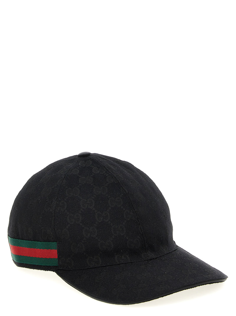 Gucci Black Polyester Baseball Cap with Logo