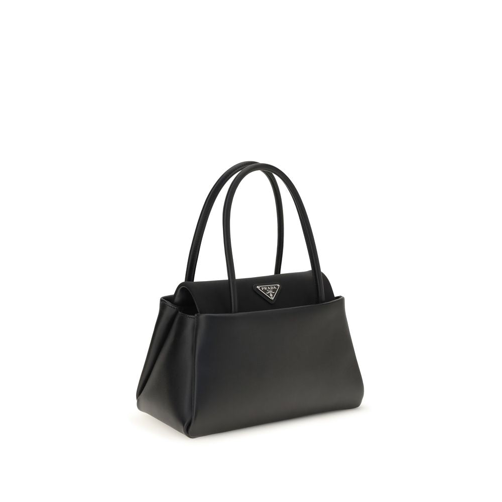 Sac à main Prada Bos Taurus en cuir de veau noir