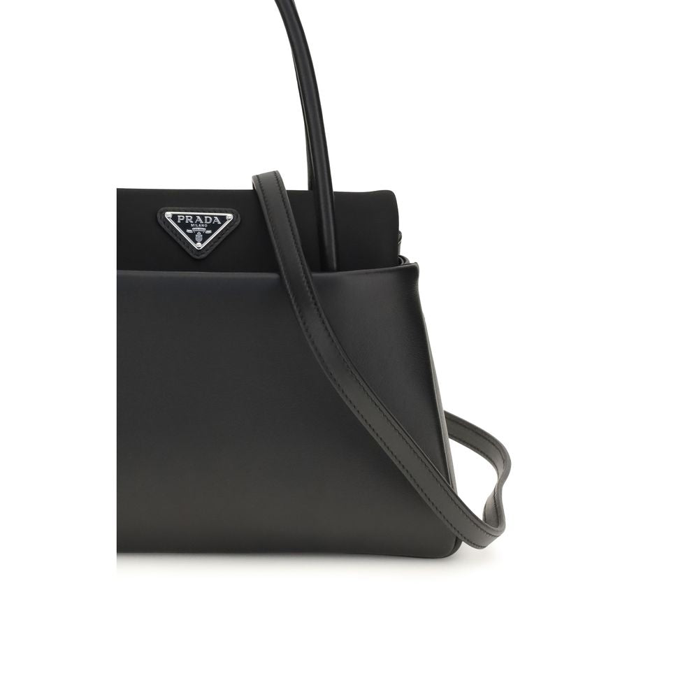 Sac à main Prada Bos Taurus en cuir de veau noir