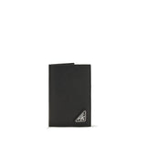 Portefeuille Prada Bos Taurus en cuir de veau noir