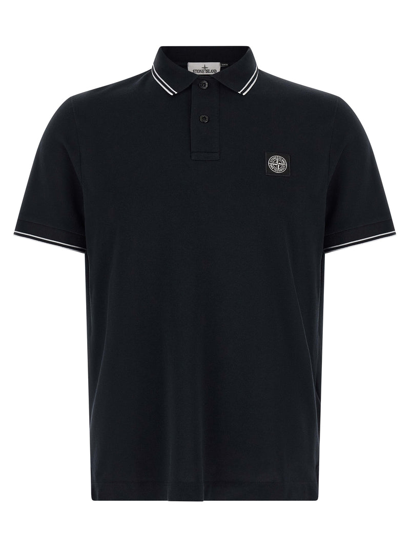Polo en coton bleu Stone Island