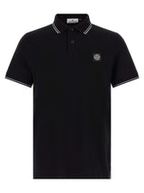 Polo Stone Island en coton noir