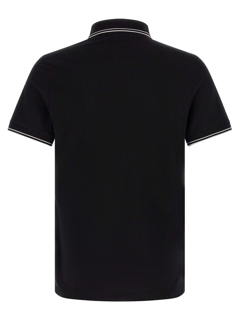 Stone Island Black Cotton Polo Shirt