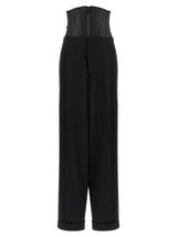 Pantalon habillé en laine noire Dsquared²