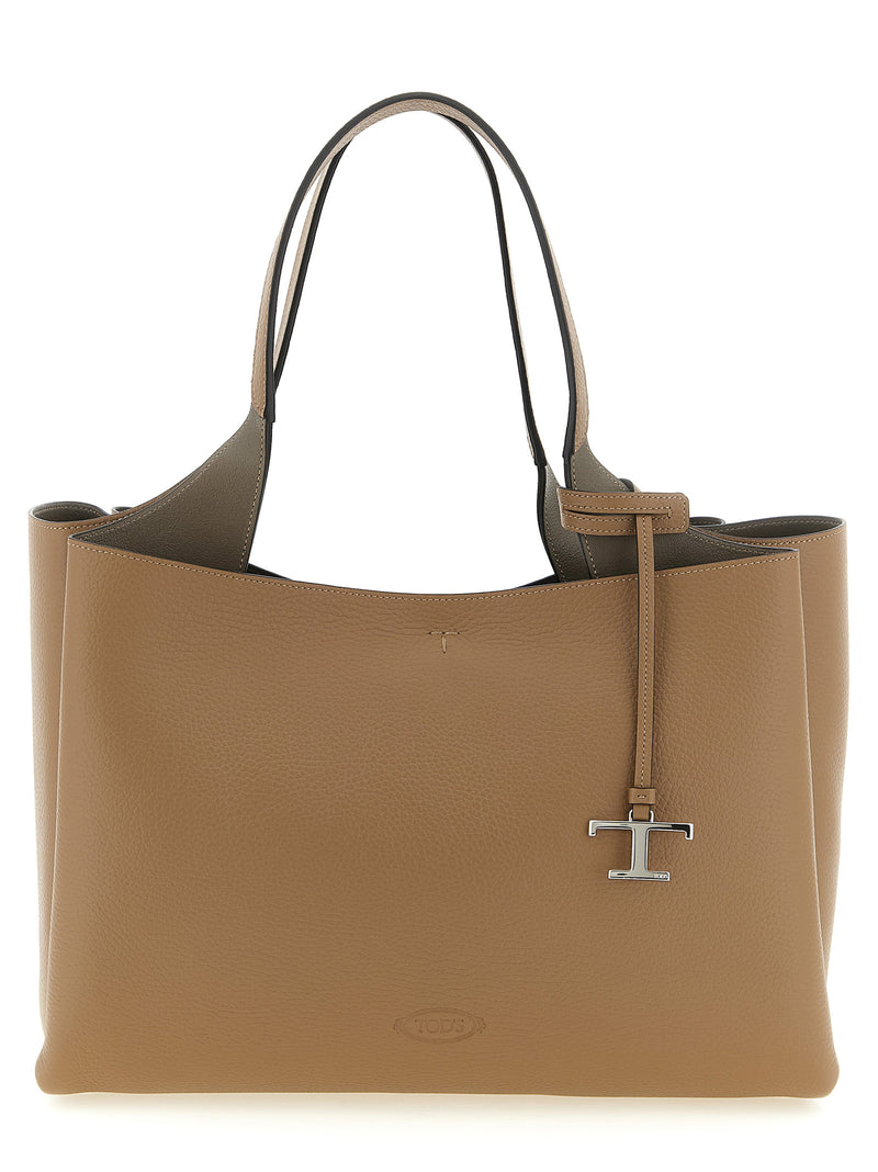 Sac cabas Tod's en veau marron