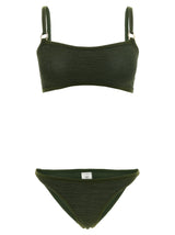 Maillot de bain bikini bicolore en polyamide Hunza G