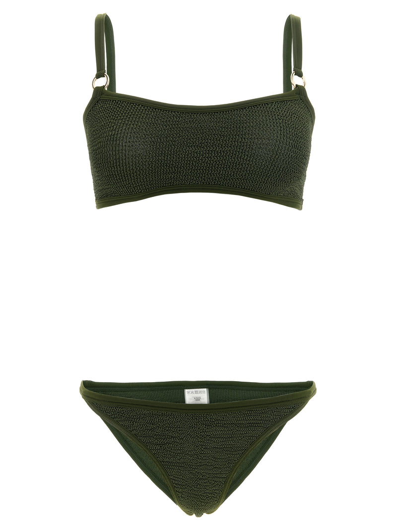 Maillot de bain bikini bicolore en polyamide Hunza G