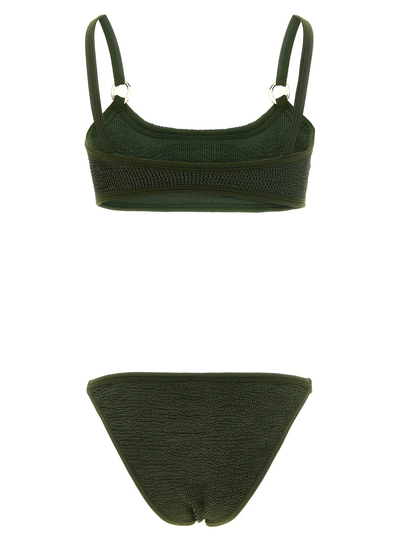 Maillot de bain bikini bicolore en polyamide Hunza G