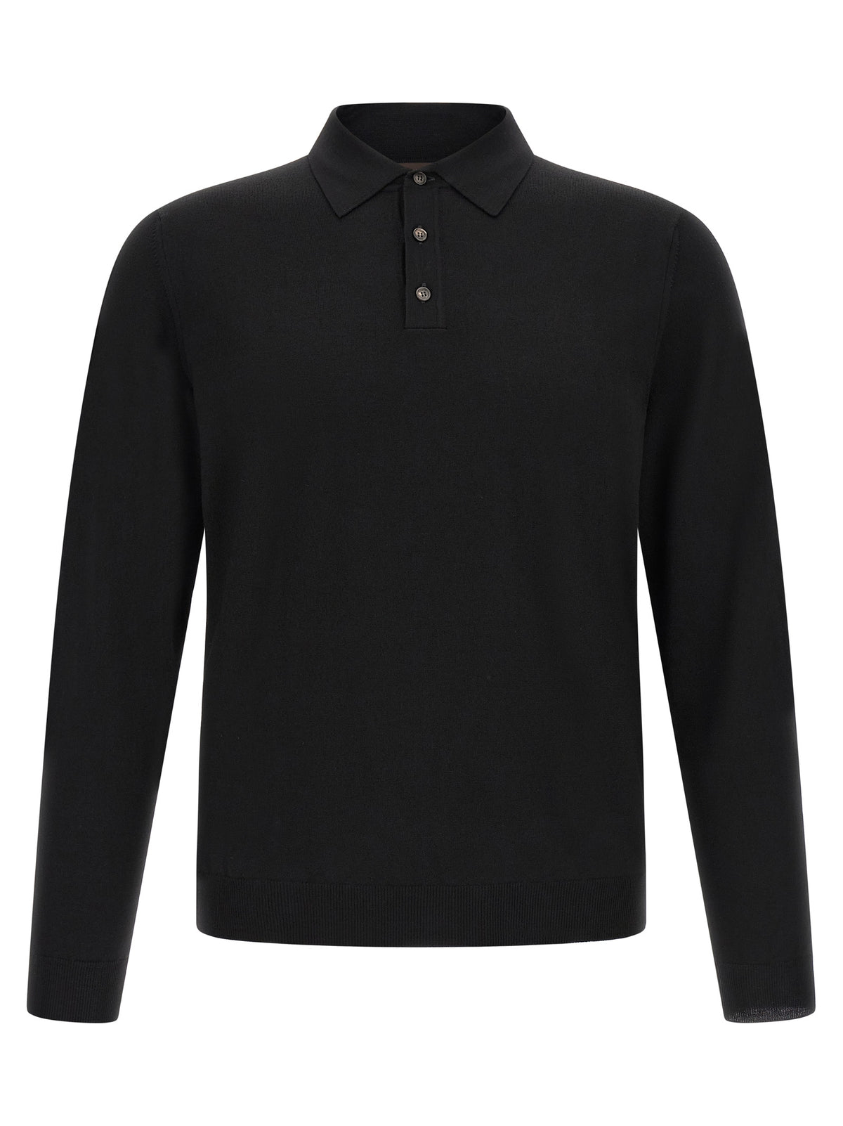 Polo Zanone noir en laine vierge