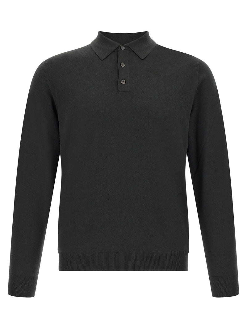ZANONE Bicolor Virgin Wool Polo Shirt