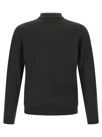 ZANONE Bicolor Virgin Wool Polo Shirt
