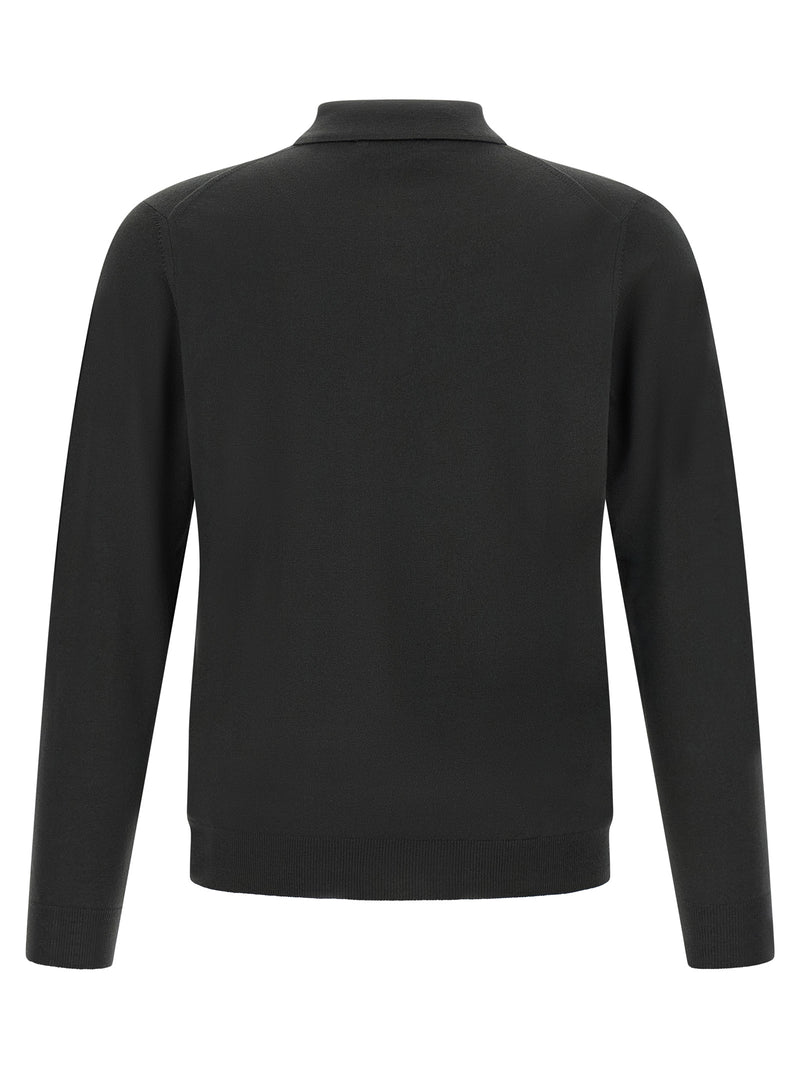 ZANONE Bicolor Virgin Wool Polo Shirt