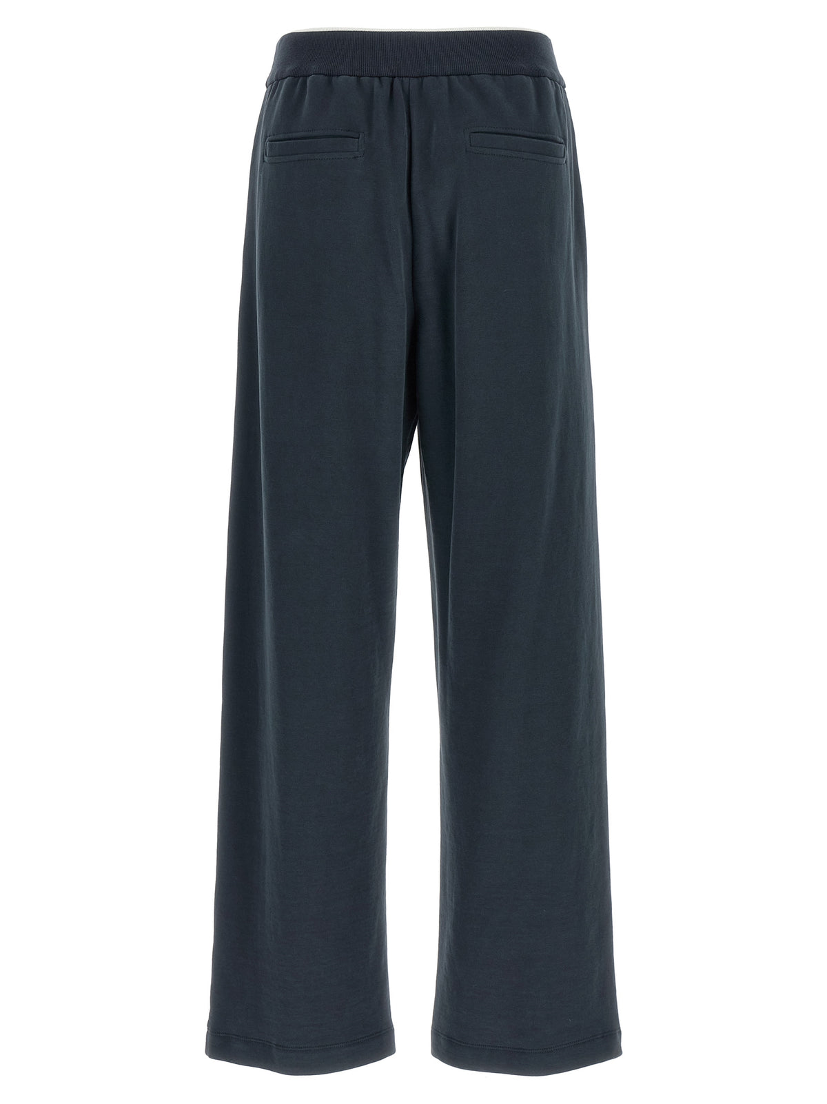 Pantalon de jogging en coton bleu Brunello Cucinelli (pantalon de sport)