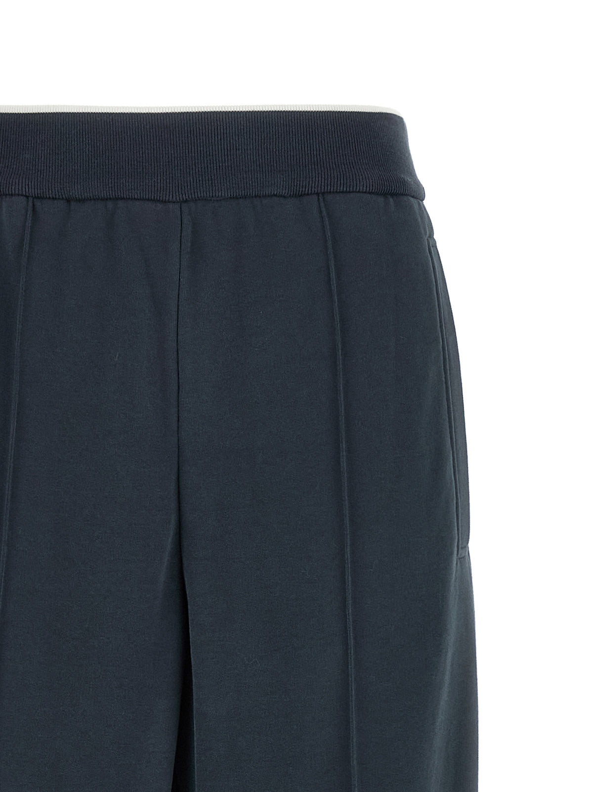 Pantalon de jogging en coton bleu Brunello Cucinelli (pantalon de sport)