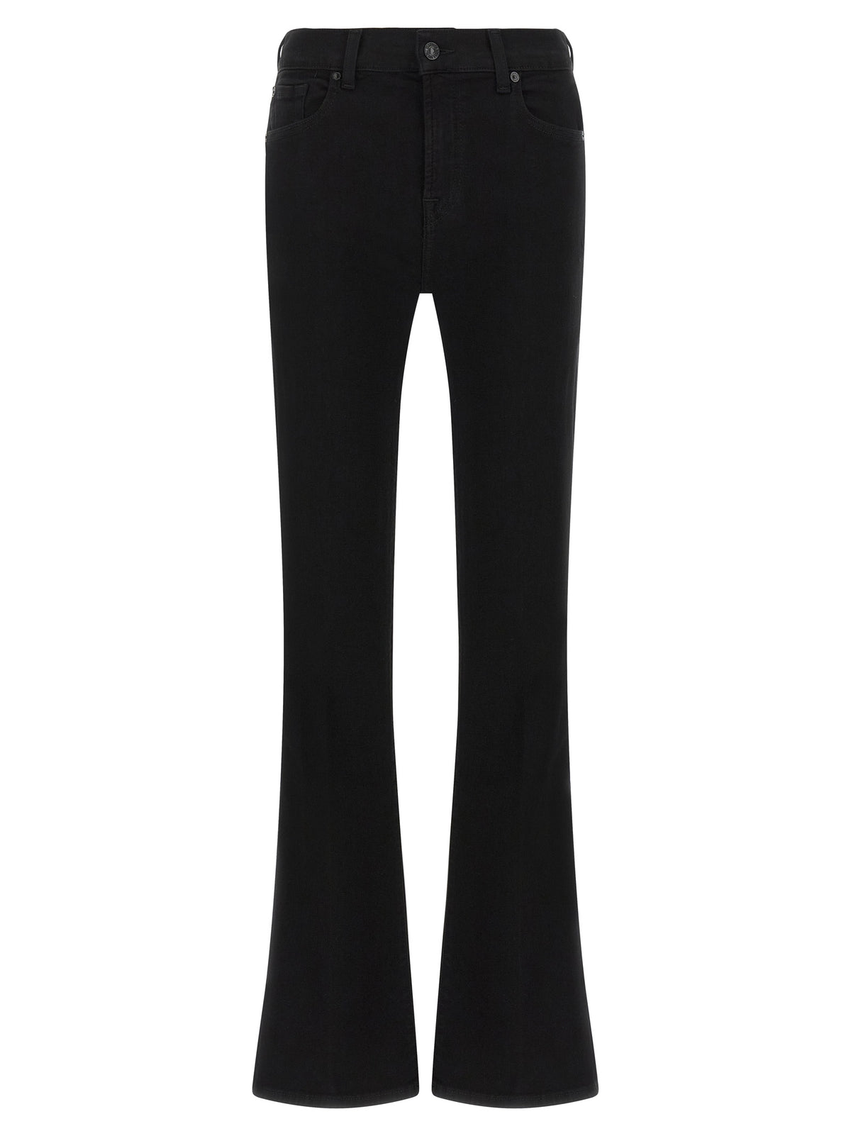 Jean bootcut noir en coton 7 For All Mankind
