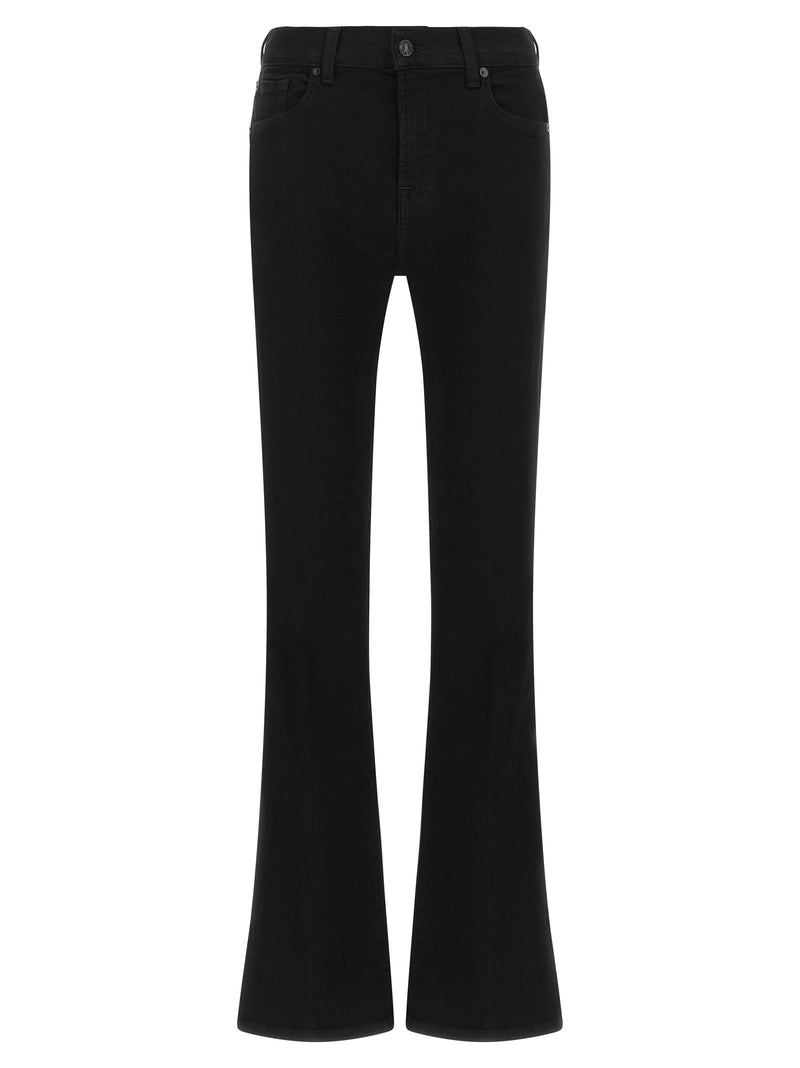 Jean bootcut noir en coton 7 For All Mankind