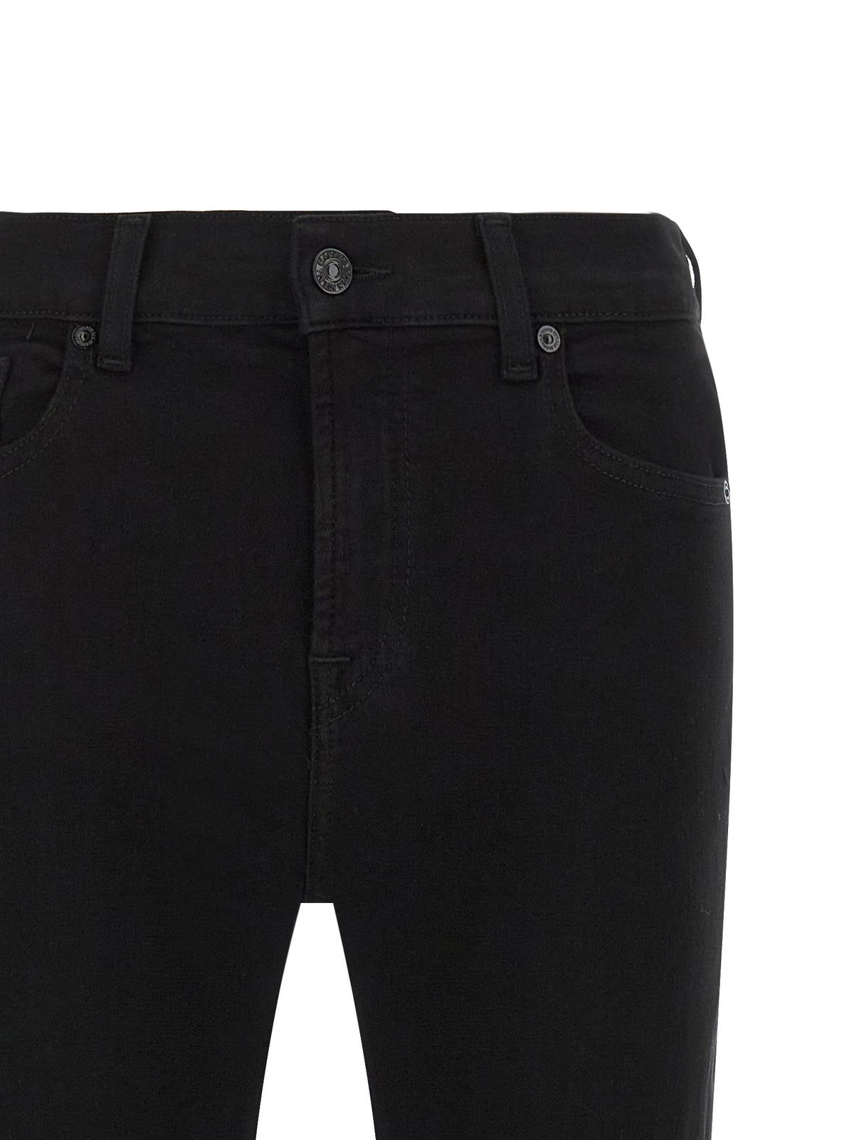 Jean bootcut noir en coton 7 For All Mankind