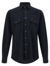 Chemisier en coton bleu BORRIELLO