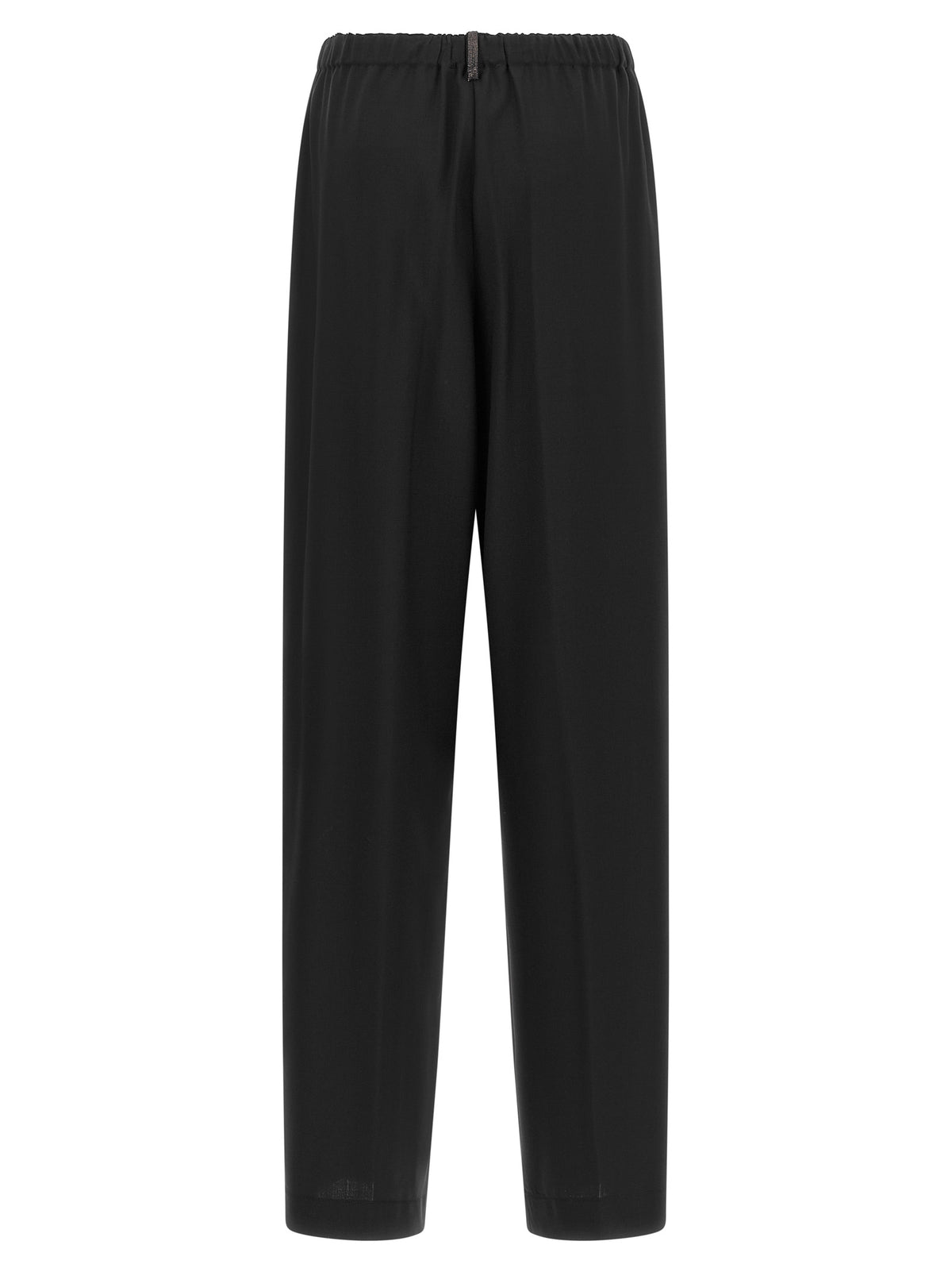 Pantalon décontracté Fabiana Filippi en laine vierge noire
