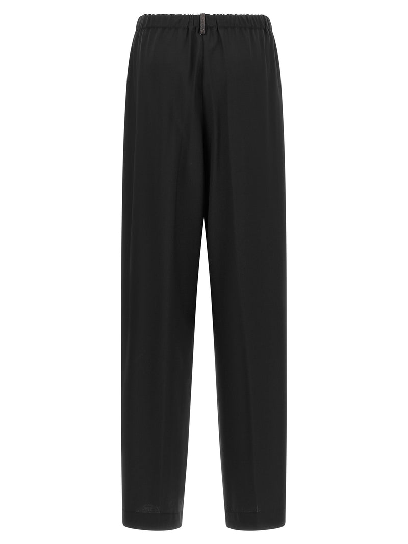 Fabiana Filippi Black Virgin Wool Casual Pants