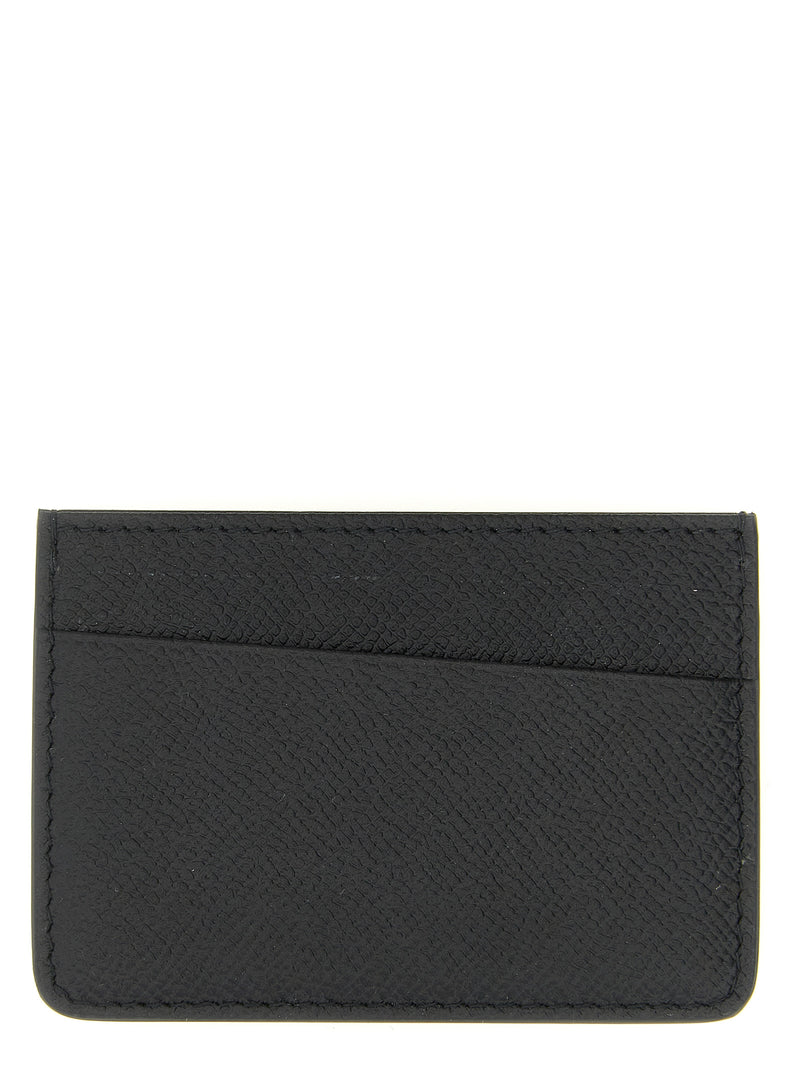 Porte-cartes en cuir de veau noir Maison Margiela