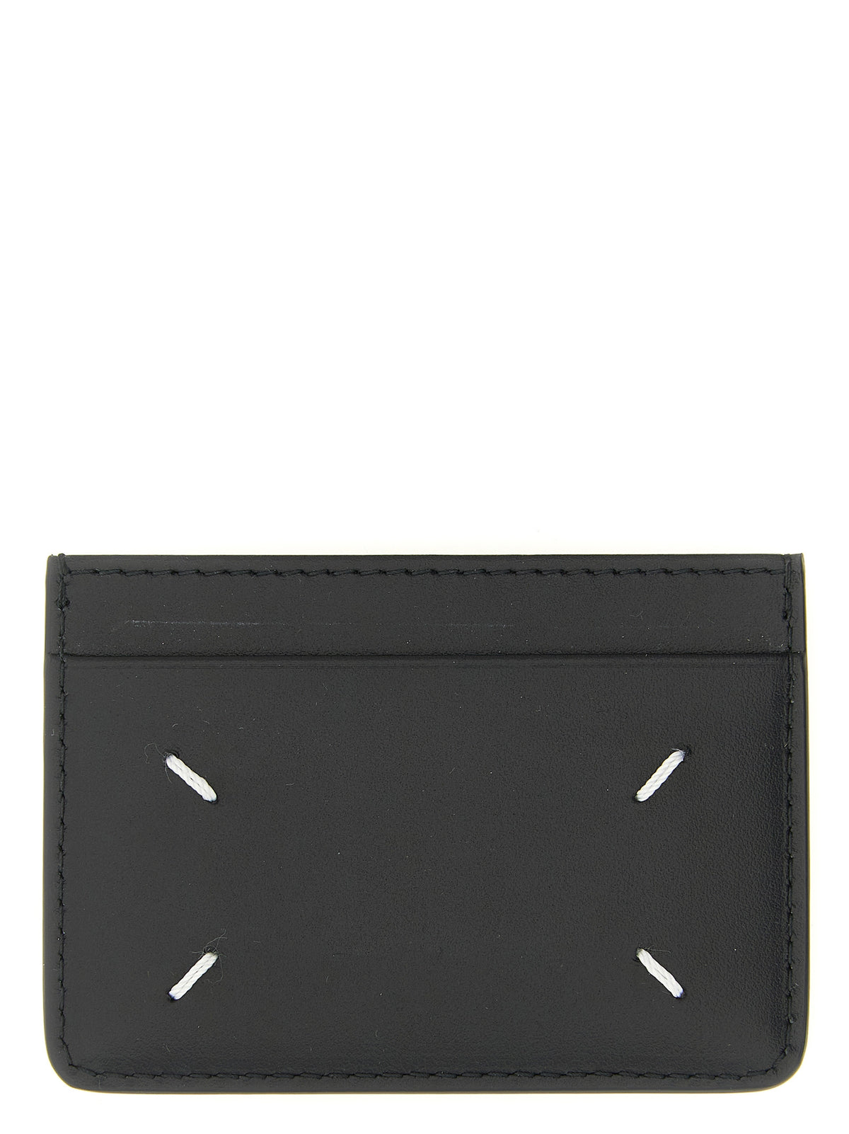 Porte-cartes en cuir de veau noir Maison Margiela