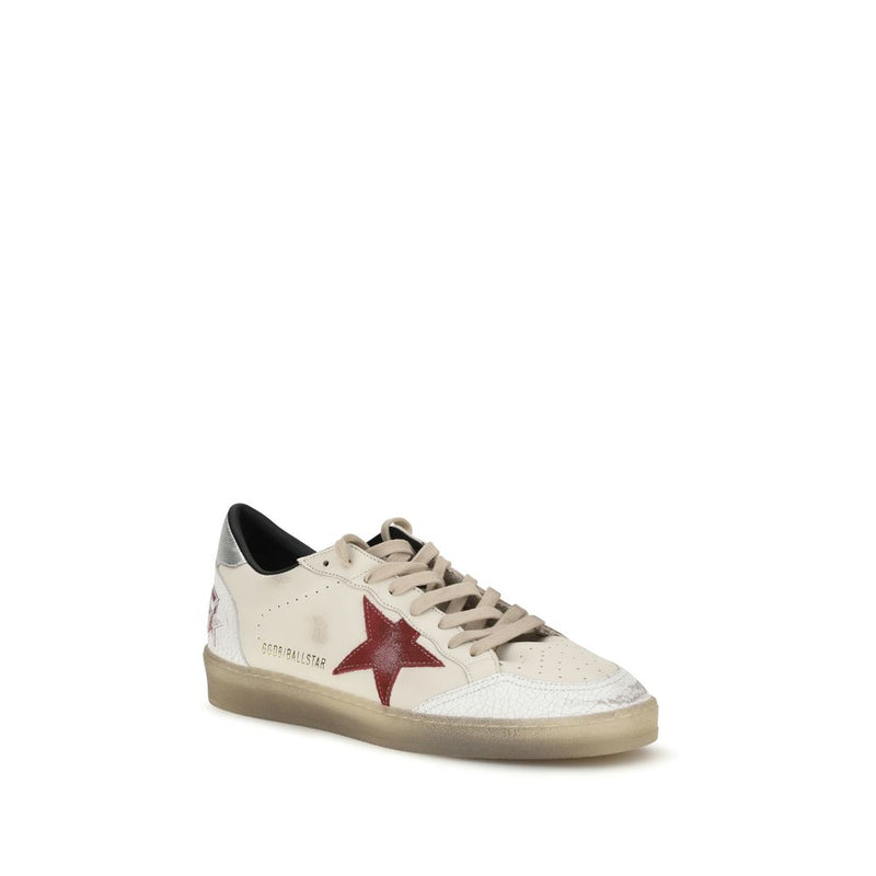 Golden Goose White Calf Leather Bos Taurus Low Top Sneakers