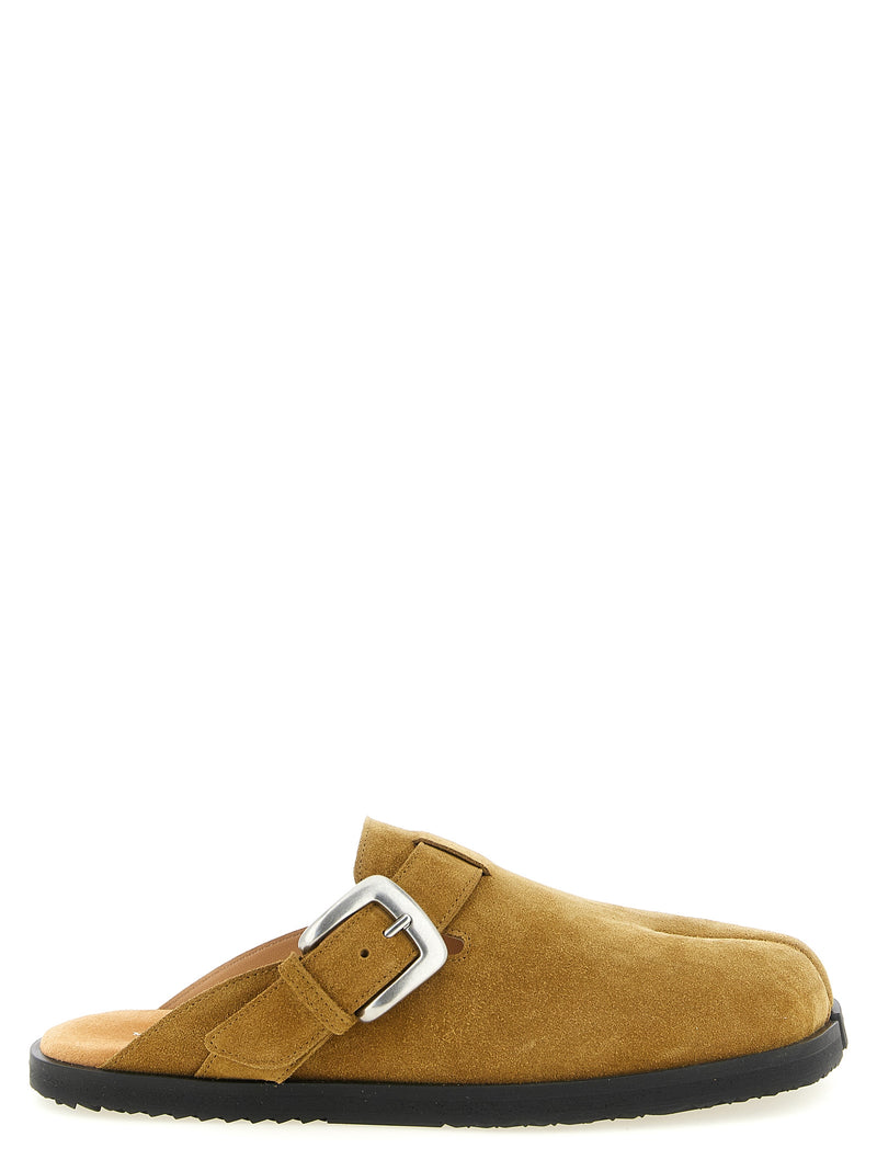 Mules en cuir de veau marron Maison Margiela