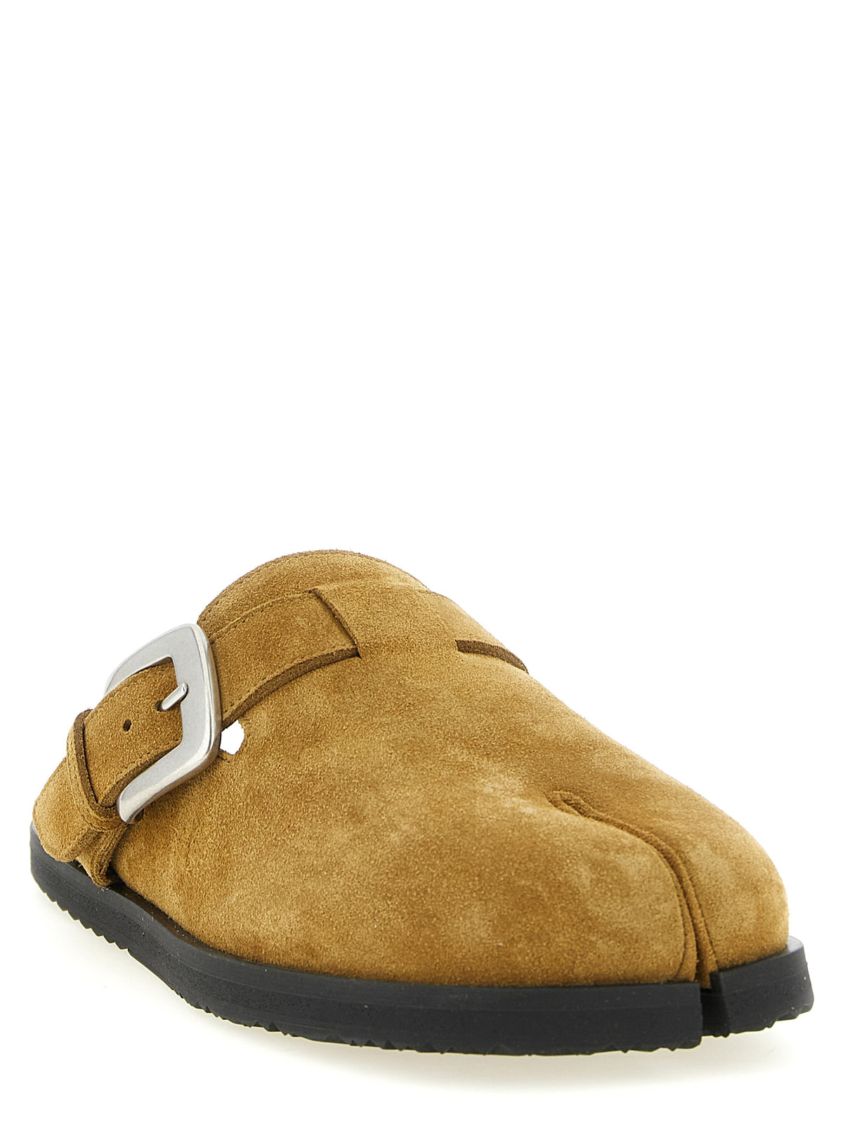 Mules en cuir de veau marron Maison Margiela