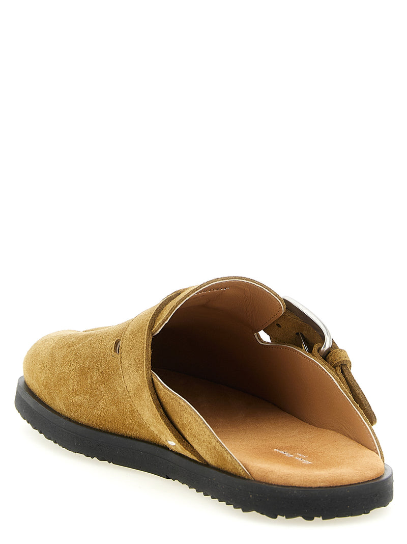 Mules en cuir de veau marron Maison Margiela