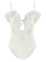 Maillot de bain une pièce en polyamide blanc Zimmermann