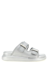 Claques en caoutchouc argentées Alexander McQueen