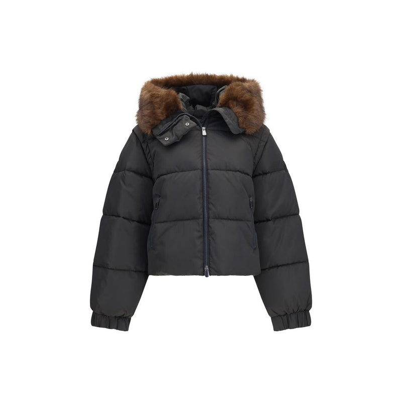 PINKO Brown Goose Down Full-Length Jacket