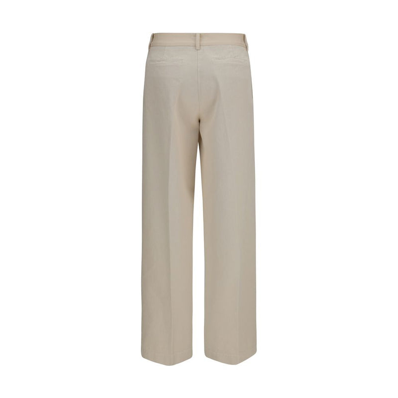 Forte_Forte Beige Cotton Chino Pants