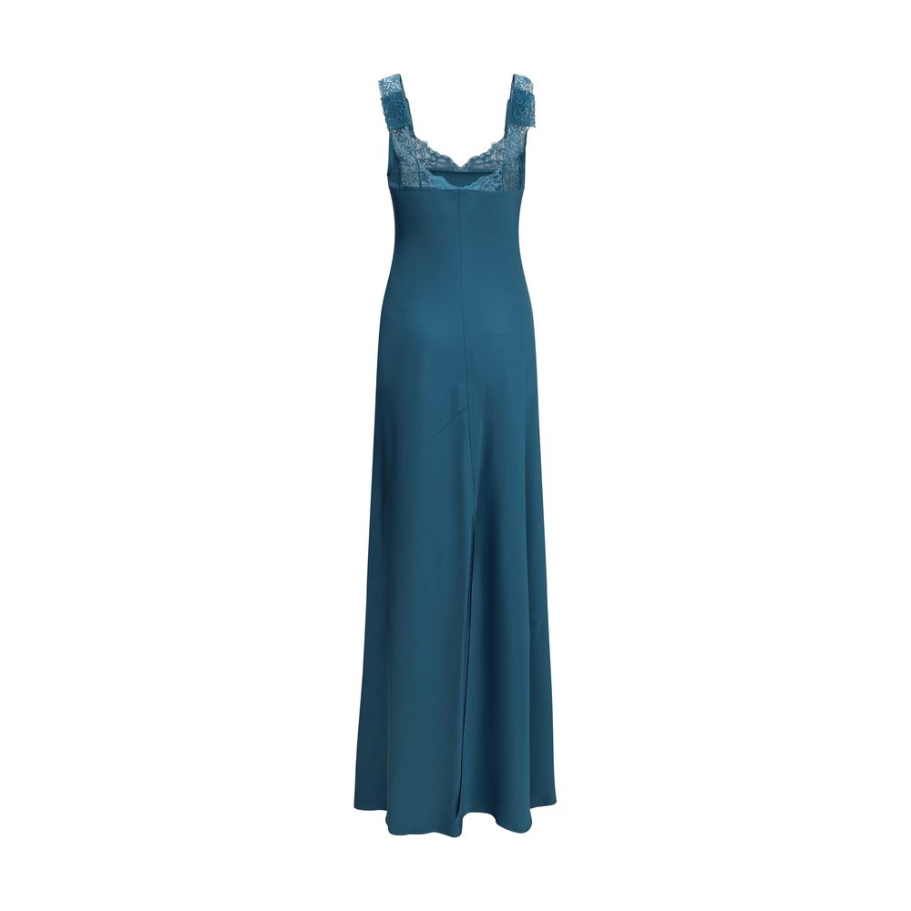 Robe longue Forte_Forte en acétate bleu