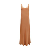 Robe longue Forte_Forte en acétate beige