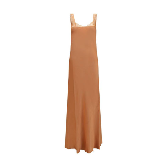 Robe longue Forte_Forte en acétate beige