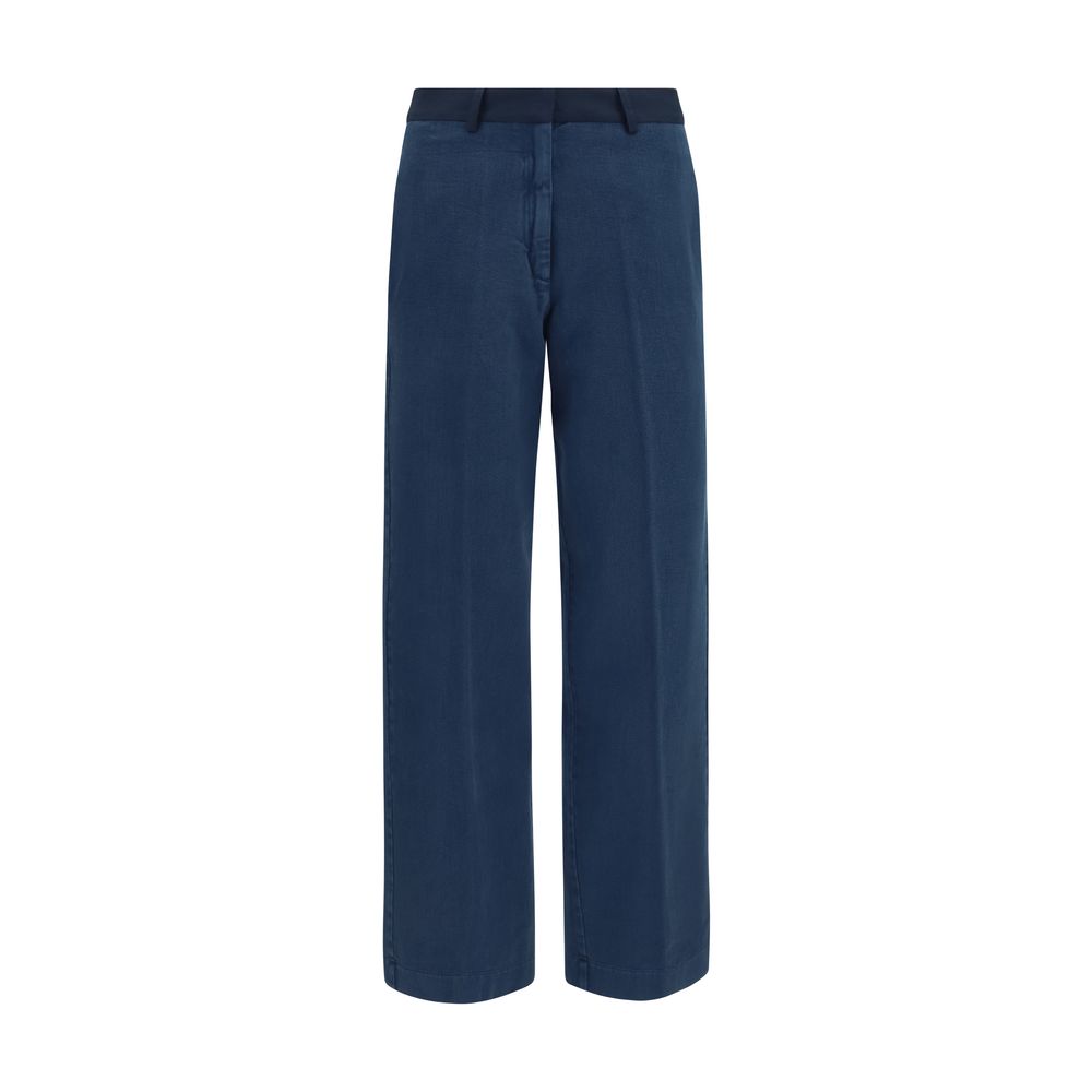 Pantalon chino Forte_Forte en coton bleu