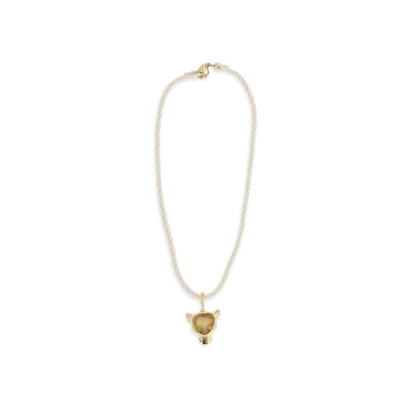 Forte_Forte Gold Bronze Necklace with Puma Pendant