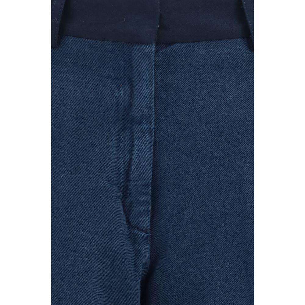 Pantalon chino Forte_Forte en coton bleu