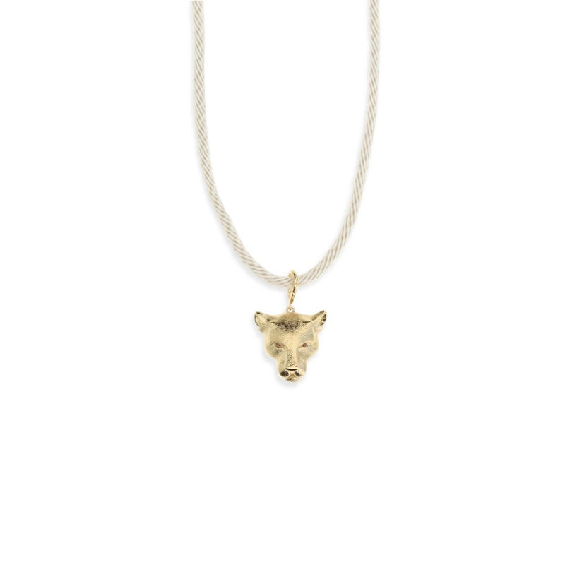 Forte_Forte Gold Bronze Necklace with Puma Pendant