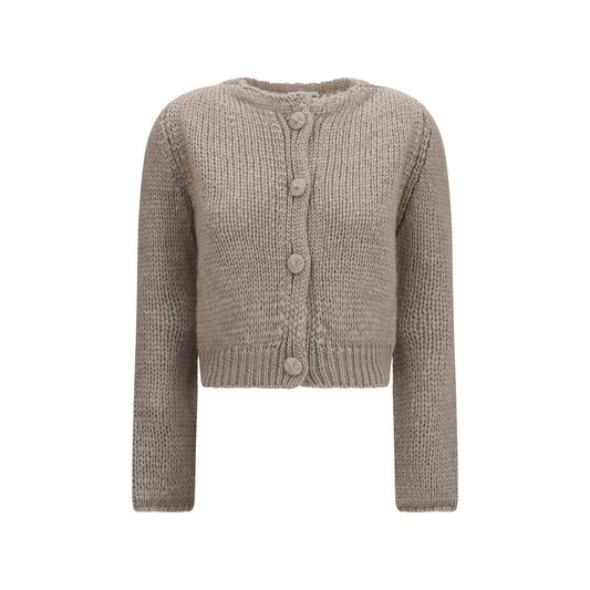 Cardigan Forte_Forte en soie beige