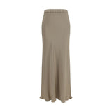 Jupe longue en soie beige Max Mara