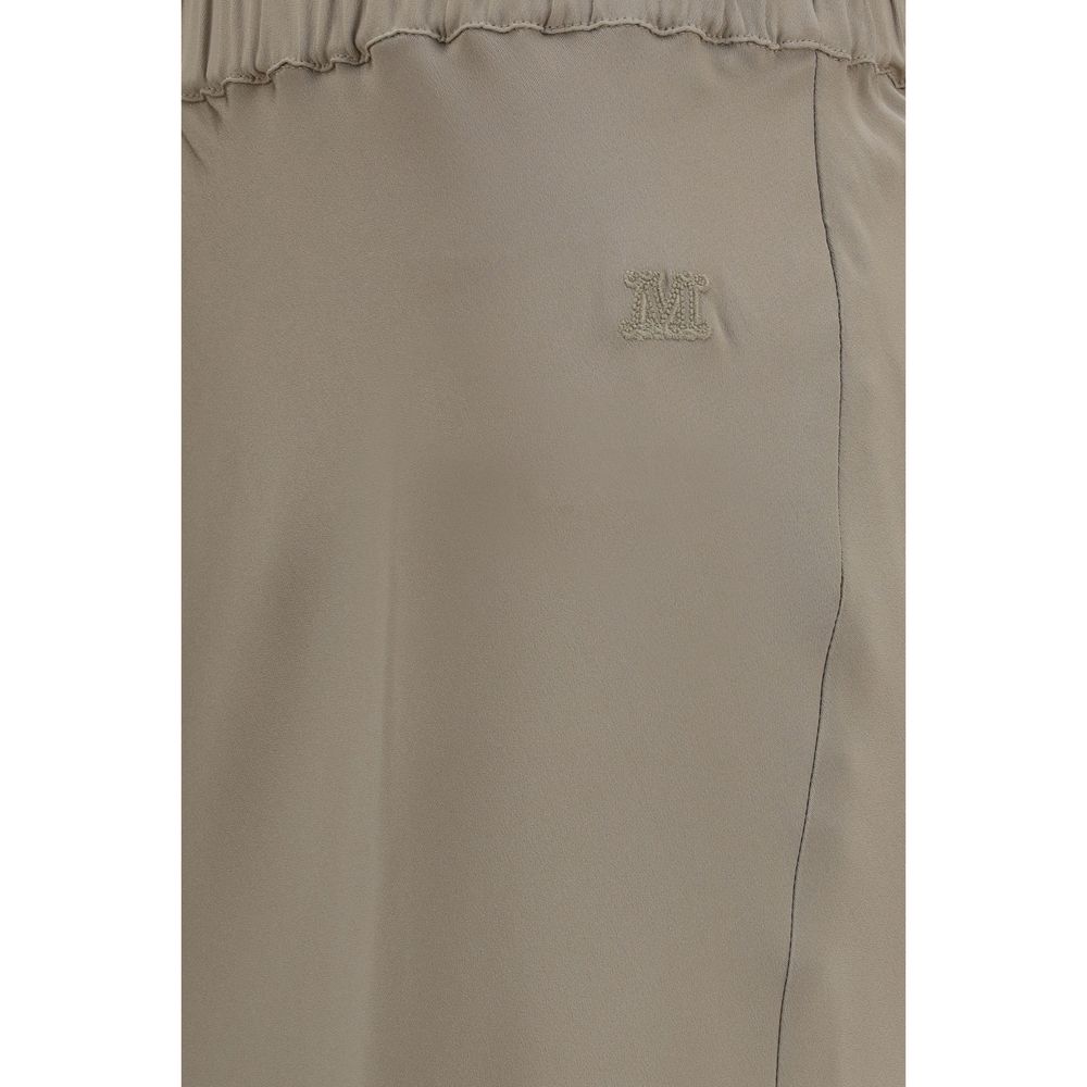 Jupe longue en soie beige Max Mara