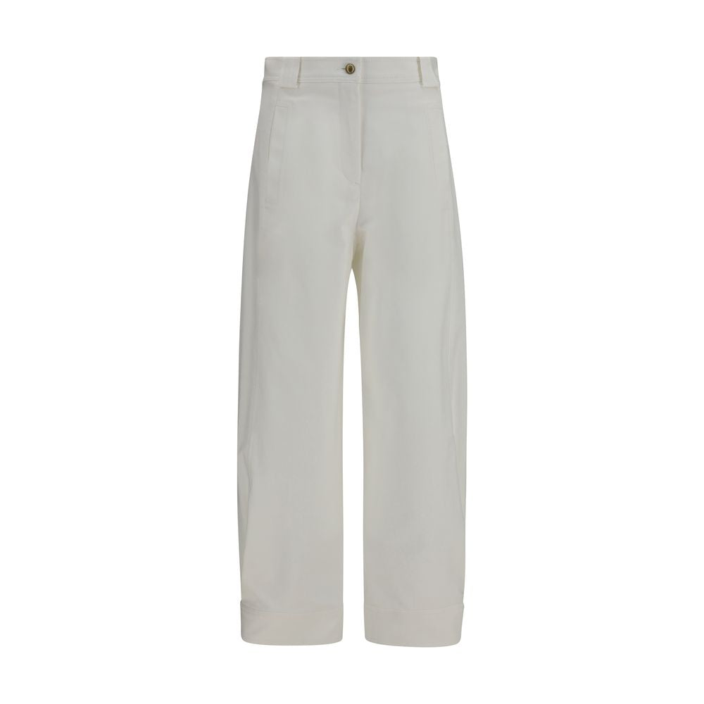 Pantalon court en coton blanc Max Mara