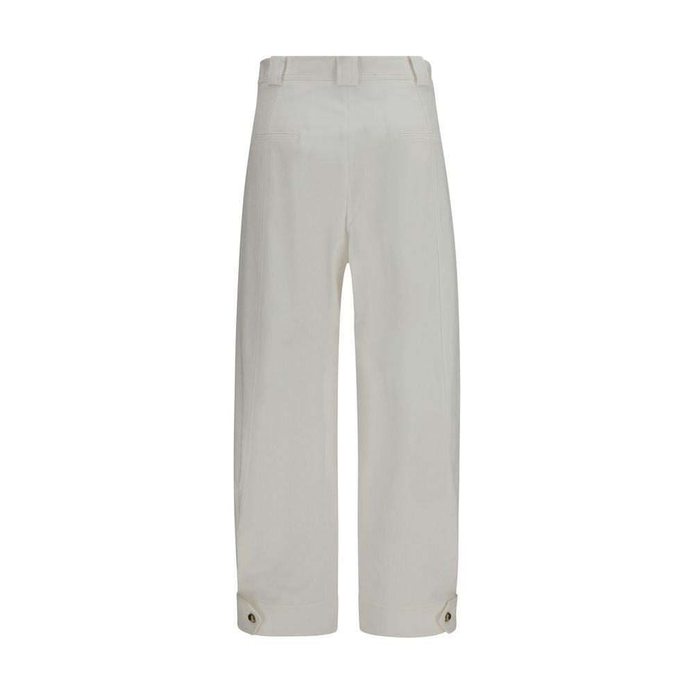 Pantalon court en coton blanc Max Mara