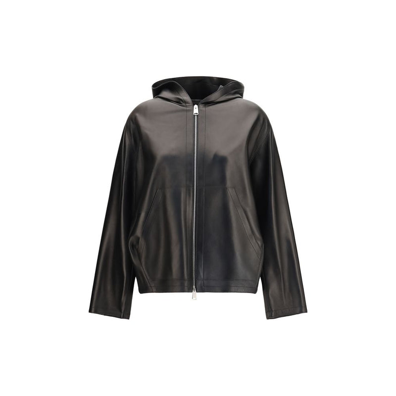 Khaite Black Lamb Ovis Aries Aries Leather Jacket