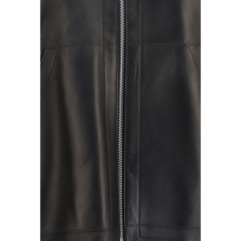 Khaite Black Lamb Ovis Aries Aries Leather Jacket