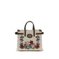Valentino Garavani Beige Linen Shoulder Bag
